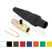 Female Plug, Contact & Insulator, Cam-Type, Detachable, Crimped, 1/0 - 2/0 AWG, 300 Amp Max, 16 Series Taper Nose, Type 3R 