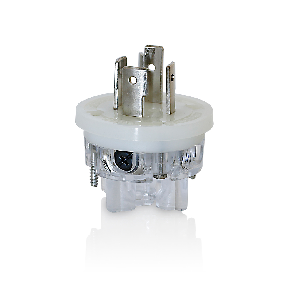 Replacement Male Interior Wiring Module Assembly (Insert)  NEMA L16-20P, 20A-480V, 3-Pole, 4-Wire, 3-Phase, Color: White, Includes Tri-drive Assembly Screws. For Use Only With Leviton 26W76.