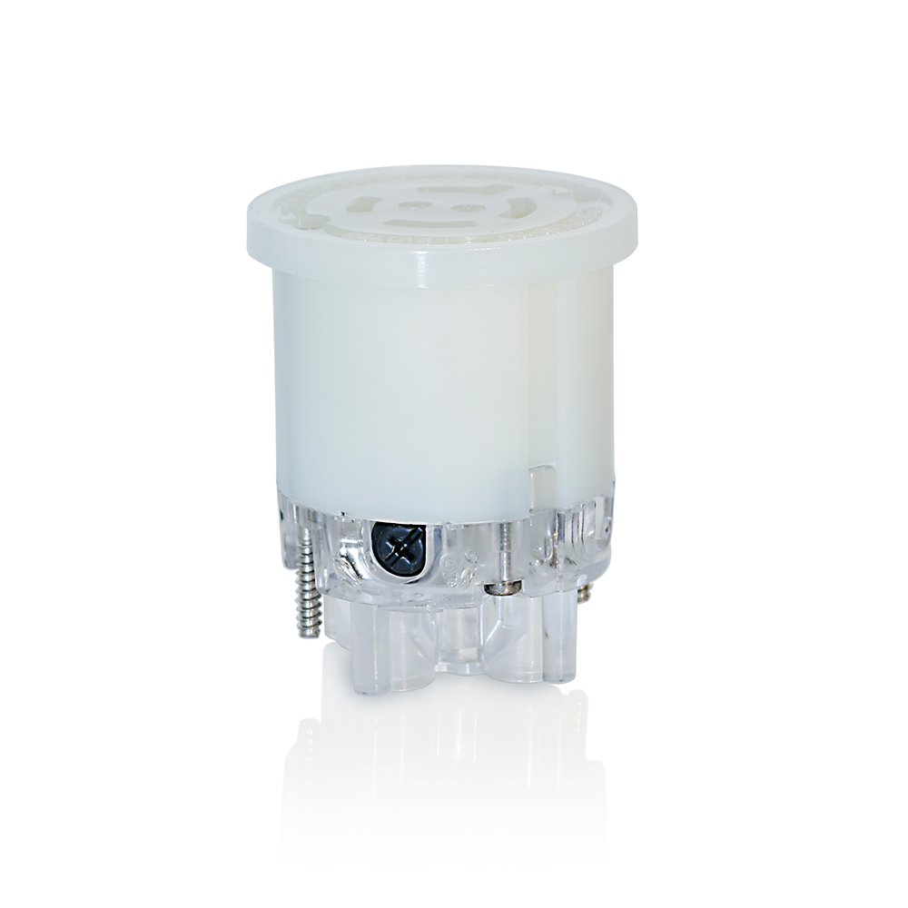 Replacement Female Interior Wiring Module Assembly (Insert) NEMA L16-20R, 20A-480V, 3-Pole, 4-Wire, 3-phase, Color: White, Includes Tri-drive Assembly Screws. For Use Only With Leviton 27W76.