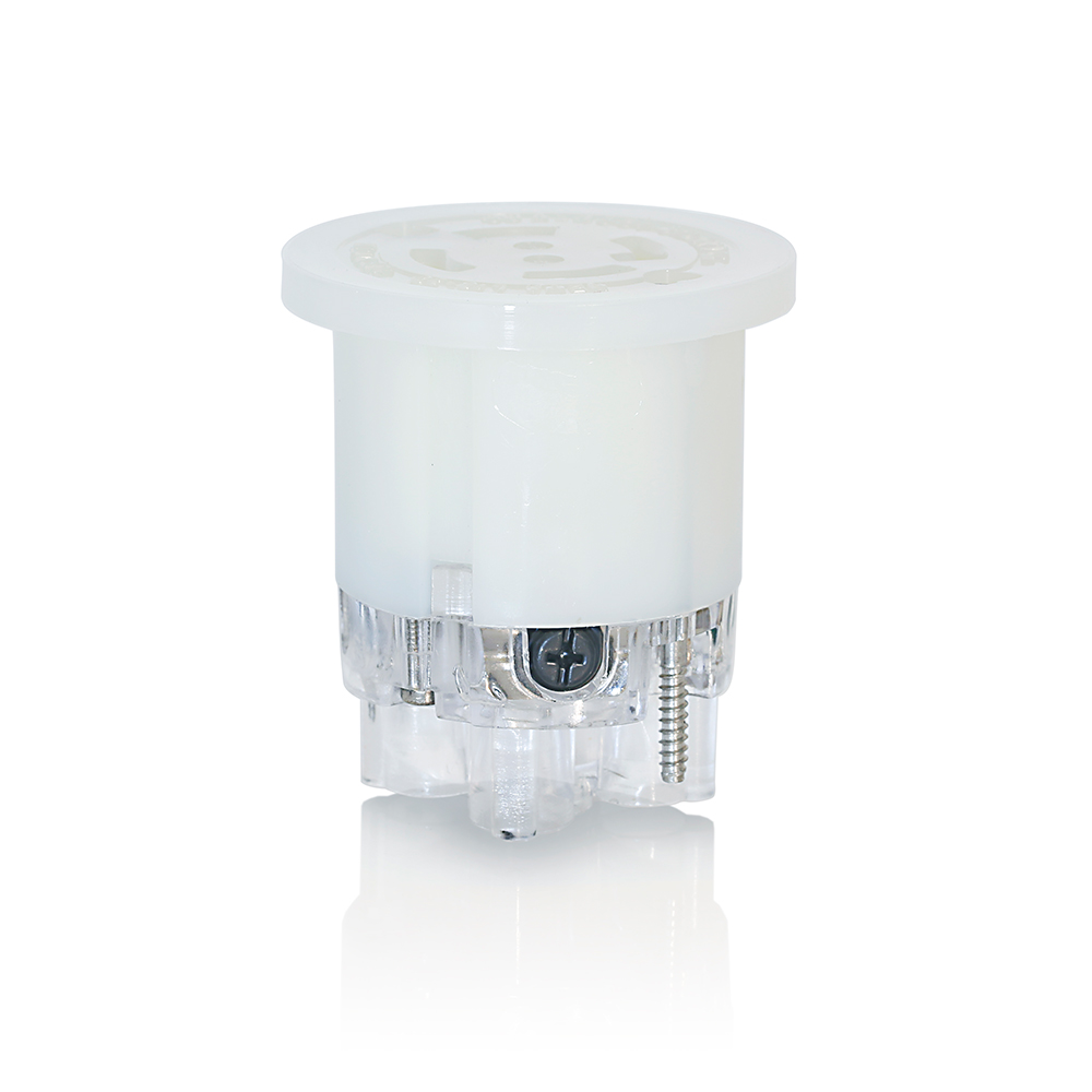 Replacement Female Interior Wiring Module Assembly (Insert) NEMA L16-30R, 30A-480V, 3-Pole, 4-Wire, 3-phase, Color: White, Includes Tri-drive Assembly Screws. For Use Only With Leviton 29W76.