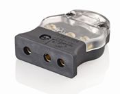20A-125 Volt, 2 Pole-3-Wire, Stage Pin, Female, Connector Pressure Plate Terminals, Black with Clear Cover