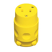 15 Amp, 125 Volt, Cord Outlet, Polarized, Yellow