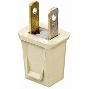 10 Amp, 125 Volt, Plug, Polarized, Non-Grounding, Ivory