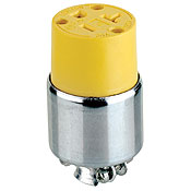 20 Amp, 125 Volt, Armored Cord outlet, Grounding, Steel