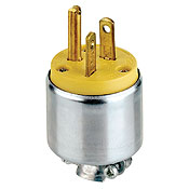 20 Amp, 125 Volt, Plug, Armored, Grounding, Steel