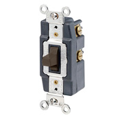 30-Amp 120/277-Volt Toggle Double-Pole AC Quiet Switch, Ivory