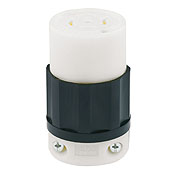 20 Amp, 277/480 Volt 3PY, NEMA L22-20R, 4P, 5W, Locking Connector, Industrial Grade, Grounding - Black-White