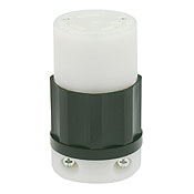 30 Amp, 250 Volt 3-Phase, NEMA L11-30R, 3P, 3W, Locking Connector, Industrial Grade, Non-Grounding - Black-White