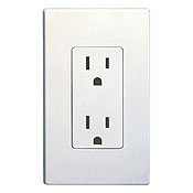 Product image for Leviton 5325 15amp 125v Decora Duplex Receptacle, Brown