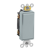 20-Amp 120/277-Volt Decora Plus Rocker Double-Pole AC Quiet Switch, Gray