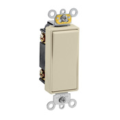 20 Amp, 120/277 Volt, Decora Plus Rocker 3-Way AC Quiet Switch, Commercial Grade, Ivory