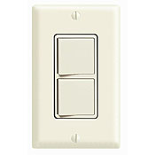 Product image for Leviton 5641-W 120/277 Volt 15 Amp 1-Pole 2 Hp 3-Way White Thermoplastic Grounding Decorator AC Combination Switch