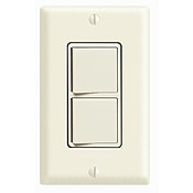 15 Amp, 120/277 Volt, Decora Brand Style 3-Way / 3-Way AC Combination Switch, Commercial Grade, Grounding, Ivory