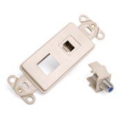 Leviton Decora Wall Jack Insert Kit, 6P6C X F, 110 Style