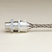 3/8-Inch, Straight, Male, Aluminum Body, Deluxe Cord Sealing Strain-Relief, .187 to .250 Cord Range