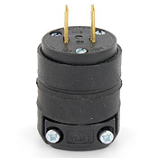 15 Amp, 125 Volt, Plug, Non-Polarized, Non-Grounding, Black