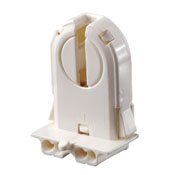 Medium Base, T8-T12 Bi-Pin, Linear Fluorescent Lampholder, White