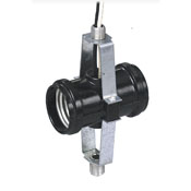 Medium Base 2-Light Twin, Phenolic Multi-Cluster Incandescent Lampholder, Keyless, 1/8IPs Male top & Bottom Bracket, Black