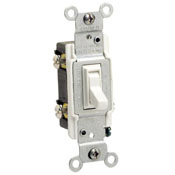 15 Amp, 120 Volt, Toggle Co/Alr 3-Way AC Quiet Switch, Residential Grade, Grounding, White