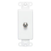 F connector, Decora Insert, White