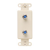 CATV Video Decora Insert Flush Mount Jack, Ivory