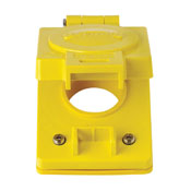 1-Gang Receptacle, 15A Locking/15A Straight Blade, Wetguard, Corrosion Resistant, Thermoplastic, Yellow