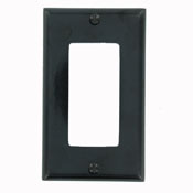 Standard Size Thermoset Device Mount 1-Gang Decora/GFCI Device Decora Wallplate, Black