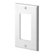 1-Gang Decora/GFCI Device Decora Wallplate, Standard Size, Thermoset, Device Mount - White