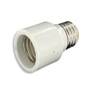 Mogul Base, One-Piece, Adapters/Extensions, Incandescent, Glazed Porcelain Lampholder, 2-3/8-Inch, For Porcelain Sockets Only, White