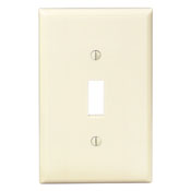 1-Gang Toggle Device Switch Wallplate, Midway Size, Ivory
