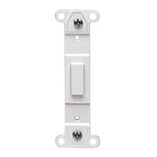 Product image for Leviton 80700-W White Nylon No Hole Blank Toggle Wallplate Adapter