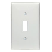 1-Gang Toggle Device Switch Wallplate, Standard Size, Thermoplastic Nylon, Device Mount, White