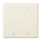 Product image for Leviton 78025 4.56 x 0.22 x 4.5 Inch 2-Gang Smooth Light Almond Thermoset Box Mount Standard Blank Wallplate