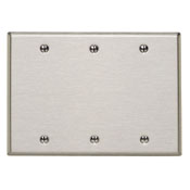 Product image for LEV 84033-40 3 GANG 302 SS BLANK ST