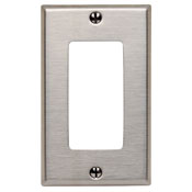 Product image for Leviton 84401-40 1-Gang Decora Device Wallplate, 302 Stainless Steel