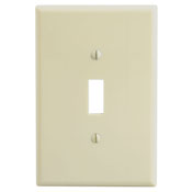 1-Gang Toggle Device Switch Wallplate, Oversized, Thermoset, Device Mount, Ivory