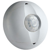 Ceiling Mount Occupancy Sensor, PIR, 360 Degree, 1500 sq. ft. Coverage, Self-Adjusting, White