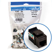 GigaMax 5e QuickPort Connector Quickpack, CAT 5e, 25-pack, brown