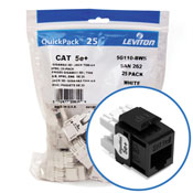 GigaMax 5e+ QuickPort Connector Quickpack, CAT 5e, 25-pack, black