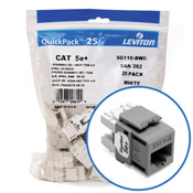 GigaMax 5e+ QuickPort Connector Quickpack, CAT 5e, 25-pack, grey
