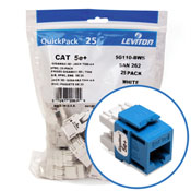 GigaMax 5e+ QuickPort Connector Quickpack, CAT 5e, 25-pack, blue