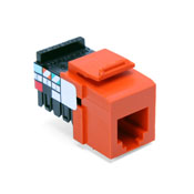 6P6C Voice Grade QuickPort Connector, Orange