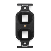 QuickPort Duplex Type 106 Insert, 2-Port, Black