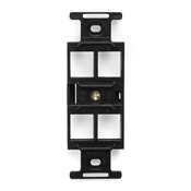 QuickPort Duplex Type 106 Insert, 4-Port, Black