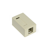 QuickPort Surface Mount Housing, 1-Port, Ivory