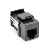 Voice Grade QuickPort Connector, 6P6C, Grey