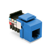 6P6C Voice Grade QuickPort Connector, Blue