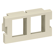 MOS Insert, 2-port QuickPort Adapter, 1 unit high, Ivory