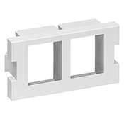 MOS Insert, 2-port QuickPort Adapter, 1 unit high, White