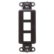QuickPort Decora Insert, 3-Port, Brown